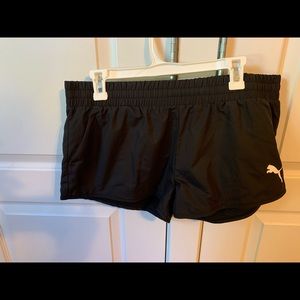 Black running shorts
